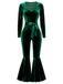 1970s Sweetheart Flare Leg Velvet Jumpsuit - vintage jumpsuit, retro fashion