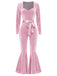 1970s Sweetheart Flare Leg Velvet Jumpsuit - vintage jumpsuit, retro fashion