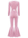 1970s Sweetheart Flare Leg Velvet Jumpsuit - vintage jumpsuit, retro fashion