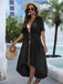 1970s Tie Sheer Polka Dot Maxi Cover-Up Dress - vintage dress, retro fashion