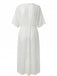 1970s Tie Sheer Polka Dot Maxi Cover-Up Dress - vintage dress, retro fashion