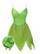 Green 1970s Tinker Bell Fairy Petal Hem Mini Dress, vintage dress, retro fashion - perfect for women who love vintage and retro fashion