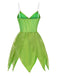 Green 1970s Tinker Bell Fairy Petal Hem Mini Dress, vintage dress, retro fashion - perfect for women who love vintage and retro fashion