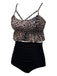 1970s Tummy Control Leopard Ruffled Tankini Set: 1970s Riviera elegance, reimagined for her