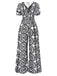 1970s V-Neck Boho Puff Sleeve Wide-Leg Jumpsuit - vintage jumpsuit, retro fashion