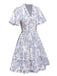 1970s V-Neck Ditsy Floral Wrinkle Dress: where 1970s romance meets her modern spirit