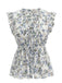 Blue 1950s Vintage Retro Blouse 3
