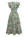 1970s V-Neck Paisley Print Ruffed Sleeve Dress - vintage dress, retro fashion