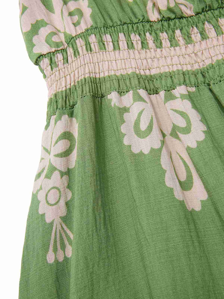 1970s V-Neck Tribal Pattern Bohemian Dress, vintage dress, retro fashion - perfect for women who love vintage and retro fashion