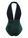 1970s Velvet Deep VNeck Swimsuit | 1970s | vintage swimsuit, retro beachwear