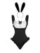 1980s Bunny Girl Bodysuit Loungewear Set - vintage fashion, retro style