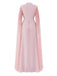 1980s Cape Sleeved Back Tie Maxi Dress - vintage dress, retro fashion