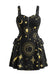 Plus Size 1980s Floral Square Neck Vintage Dress