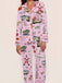 1980s Christmas Print Pajama Set - vintage fashion, retro style