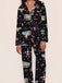 1980s Christmas Print Pajama Set - vintage fashion, retro style
