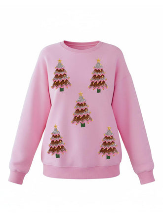 1980s Christmas Tree Sequin Sweater - vintage fashion, retro style