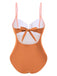 1980s Colorblock Strap High-Leg One-Piece Swimsuit: 1980s Riviera elegance, reimagined for her