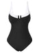 She's wearing 1980s Colorblock Strap High-Leg One-Piece Swimsuit and the whole beach remembers the 1980s