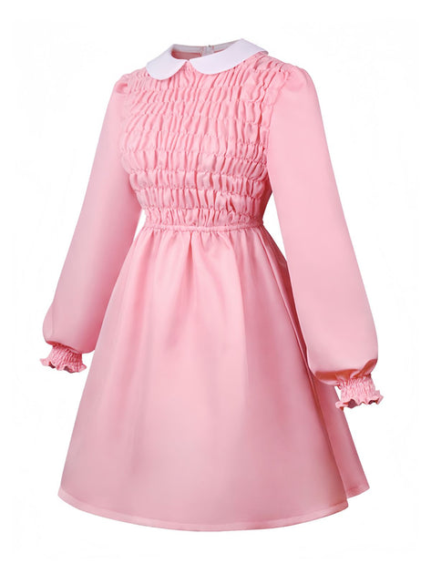 eleven stranger things pink dress 1980s Smocked Costume Roveilla Plus Size Summer and shes the hero H24373 width:Wide
