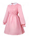 Pink 1980s Smocked Stranger Things Costume Eleven Dress - vintage dress, retro fashion