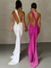 1980s Solid One-Shoulder Evening Backless Dress with Train - vintage dress, retro fashion