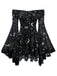 1980s Star Moon Sun Face Off-Shoulder Bell Sleeve Dress - vintage dress, retro fashion