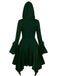 1980s Gothic Hooded Punk Long Jacket - vintage fashion, retro style