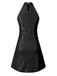 1980s Halter Off-Shoulder Sequined Dress: where 1980s romance meets her modern spirit