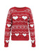 1980s Heart Pattern Valentine's Sweater - vintage fashion, retro style