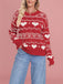 1980s Heart Pattern Valentine's Sweater - vintage fashion, retro style