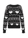 1980s Heart Pattern Valentine's Sweater - vintage fashion, retro style