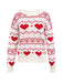 1980s Heart Pattern Valentine's Sweater - vintage fashion, retro style