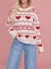 1980s Heart Pattern Valentine's Sweater - vintage fashion, retro style