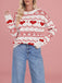 1980s Heart Pattern Valentine's Sweater - vintage fashion, retro style
