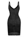 1980s Hollow U-Neck Side Slit Cover-Up: beautiful vintage fashion, retro style, classic elegance with timeless appeal
