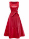 1980s Leather Solid A-Line Sleeveless Dress - vintage dress, retro fashion