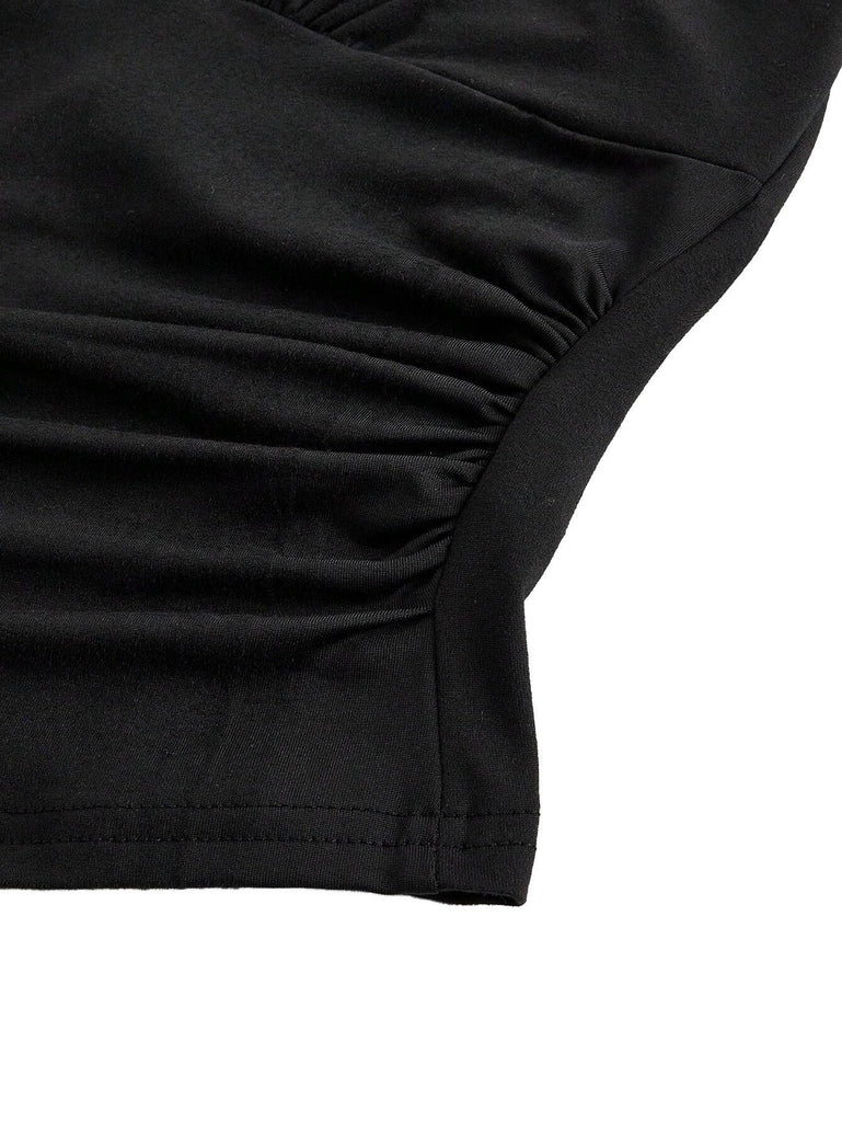 1980s Leopard Print Halter Neck Wrap Top - vintage fashion, retro style