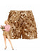 1980s Metallic Sequined Disco Shorts - vintage fashion, retro style
