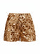 1980s Metallic Sequined Disco Shorts - vintage fashion, retro style