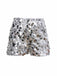 1980s Metallic Sequined Disco Shorts - vintage fashion, retro style