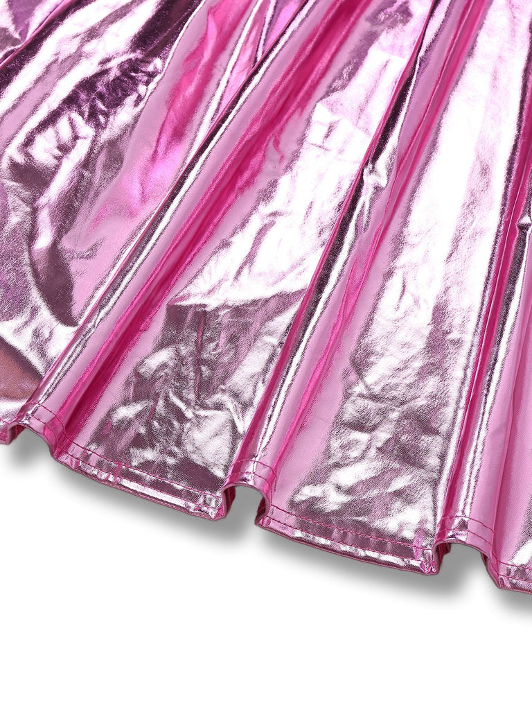 1980s Metallic Spaghetti Strap Party Dress - vintage dress, retro fashion