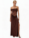 1980s Off-Shoulder Lace Bodice Maxi Dress - vintage dress, retro fashion