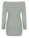1980s Off-Shoulder Mohair Long Sleeves Dress - vintage dress, retro fashion