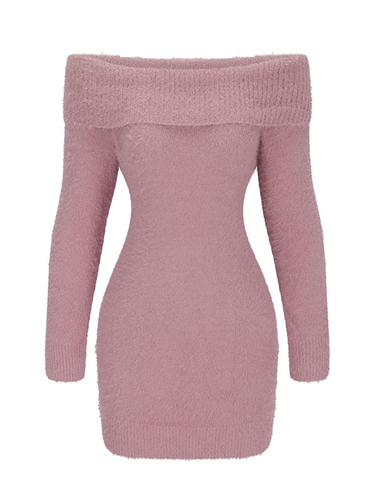 pink mohair dress LOU de BETOLY