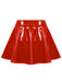 This 1980s Patent Leather Pleated Mini Skirt spins 1980s stories with every step