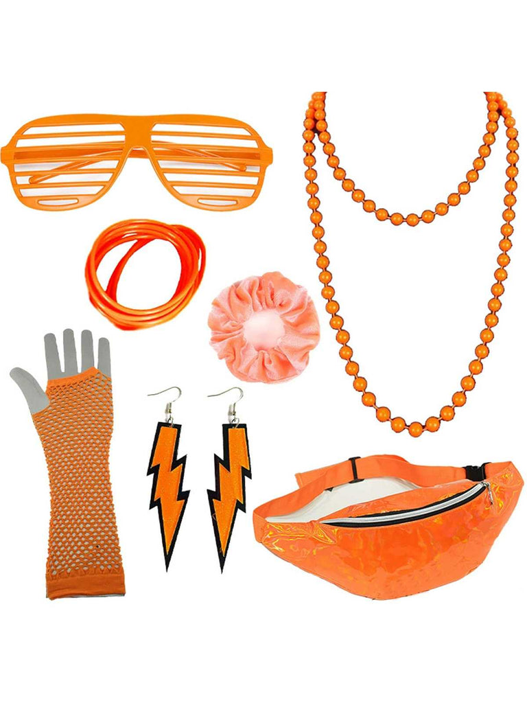 1980s Retro Costume Colorful Accessory Set - vintage fashion, retro style