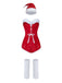 1980s Sequin Christmas Strapless Romper With Hat & Boot Covers - vintage jumpsuit, retro fashion