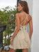 She slips into this 1980s Sequined Backless V-Neck Halter Dress and suddenly it's a 1980s daydream