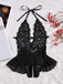 1980s Halter Lace Lingerie with Leopard Print Skirt - vintage skirt, retro style