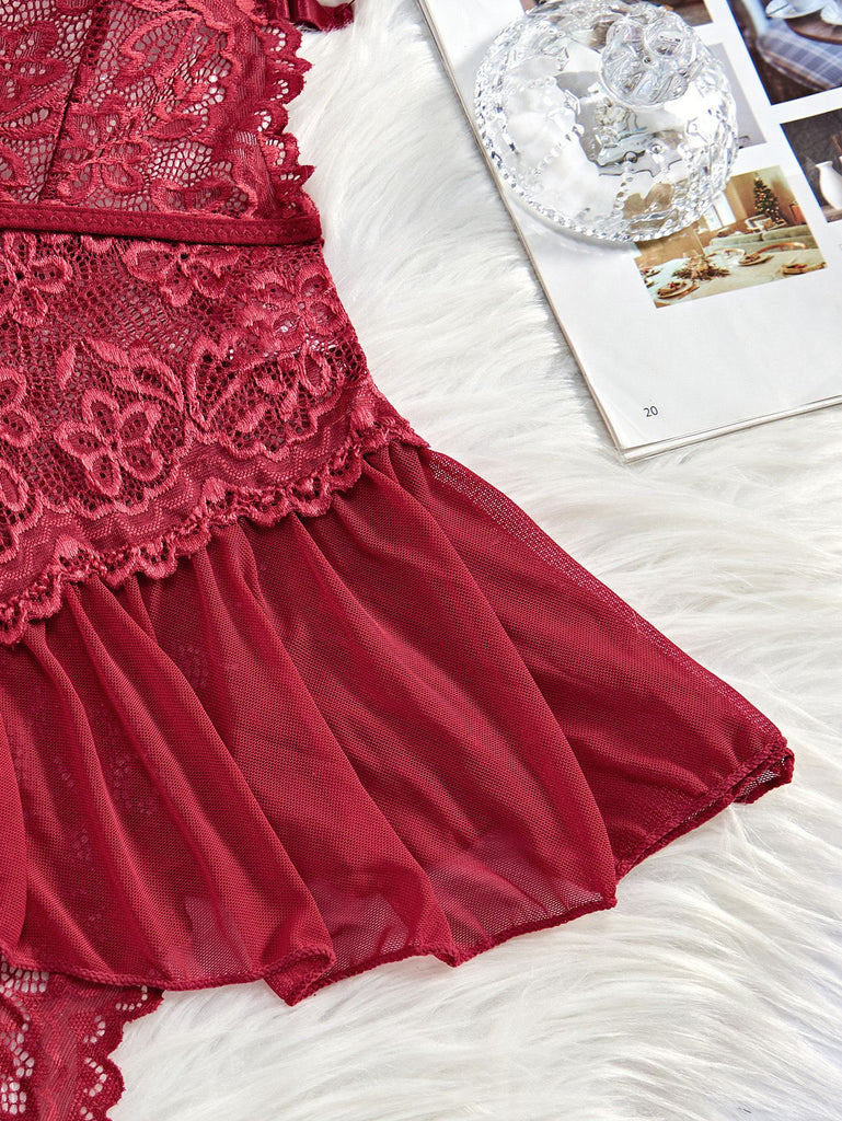 1980s Halter Lace Lingerie with Leopard Print Skirt - vintage skirt, retro style
